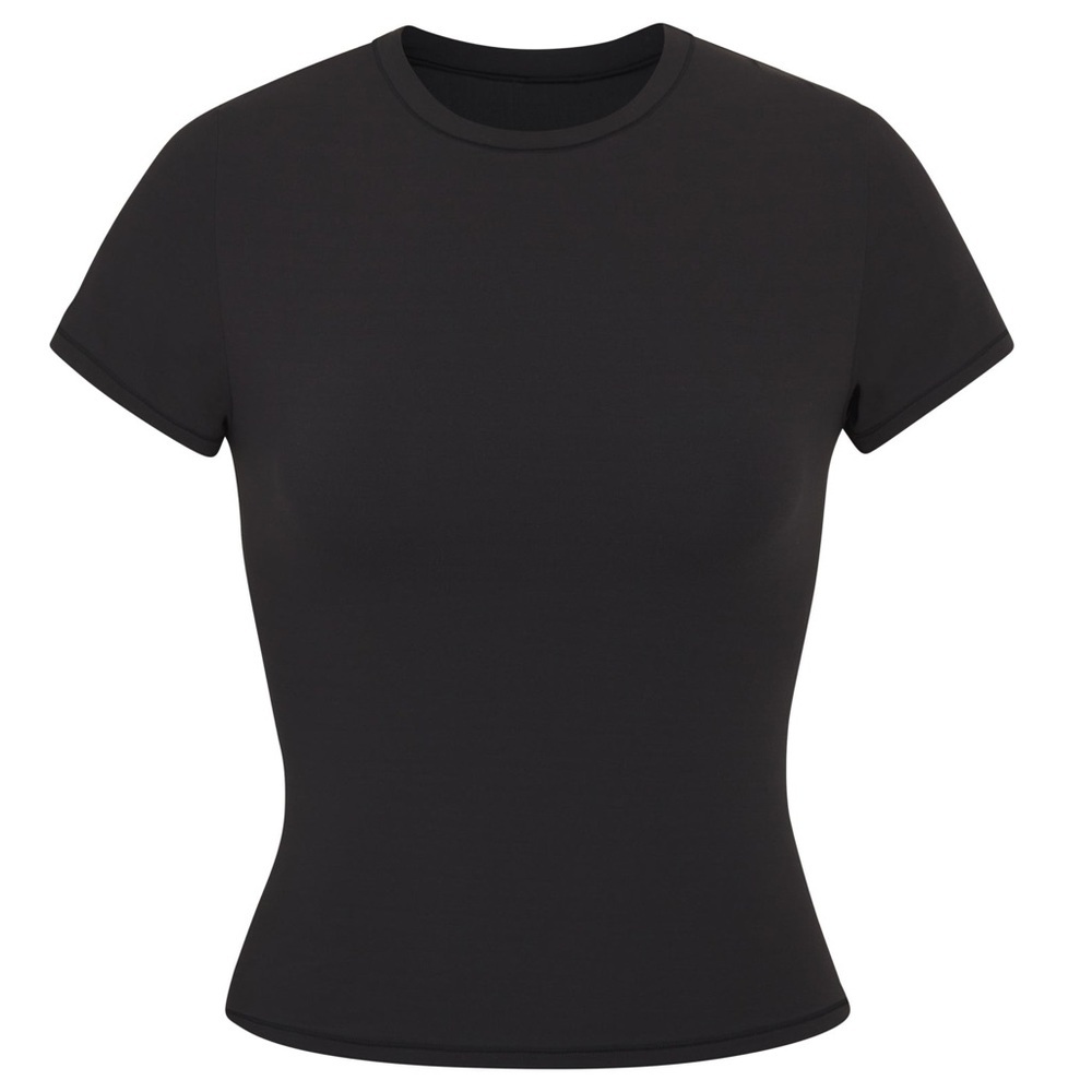 SKIMS Short Sleeve Tee in Black